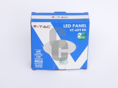 Панел LED - 6W - кръгъл -V-TAC-